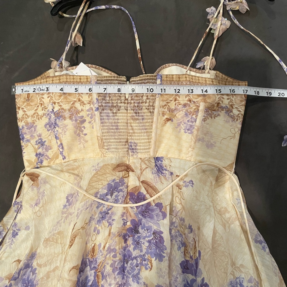 ZIMMERMANN Dawning Picnic Dress in Lilac Floral NWT AU 3/ US 10 - Picture 15 of 15